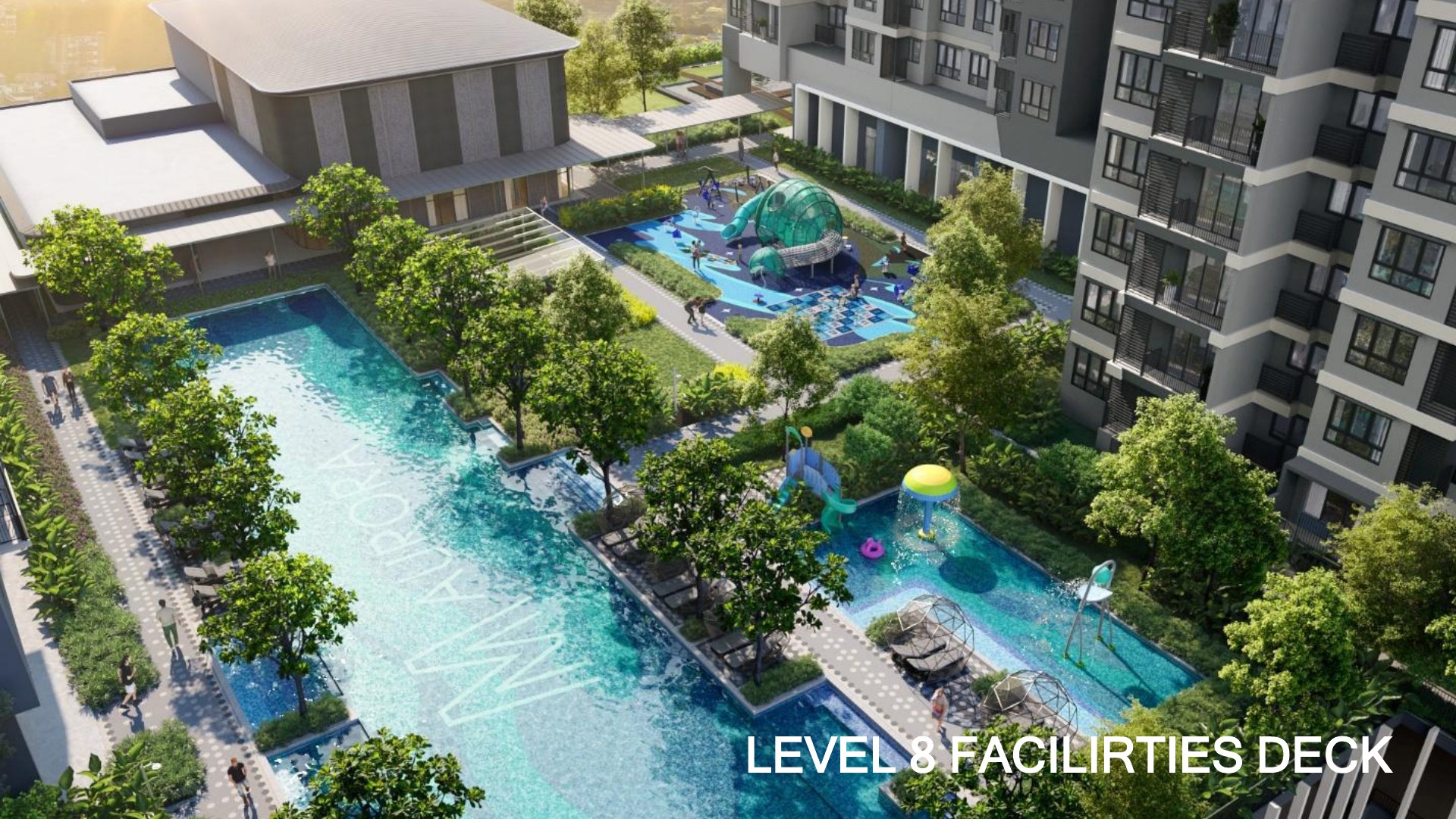 Level 8 facilities plan — artist's impression or illustrative visual