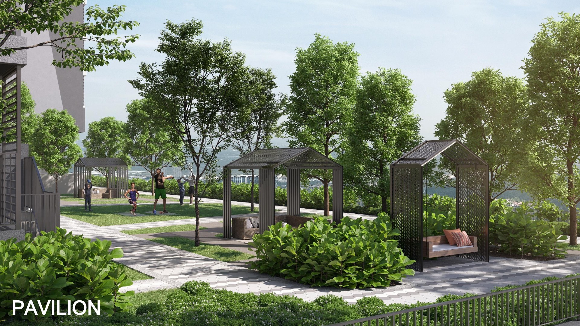 Urban glamping — artist's impression or illustrative visual