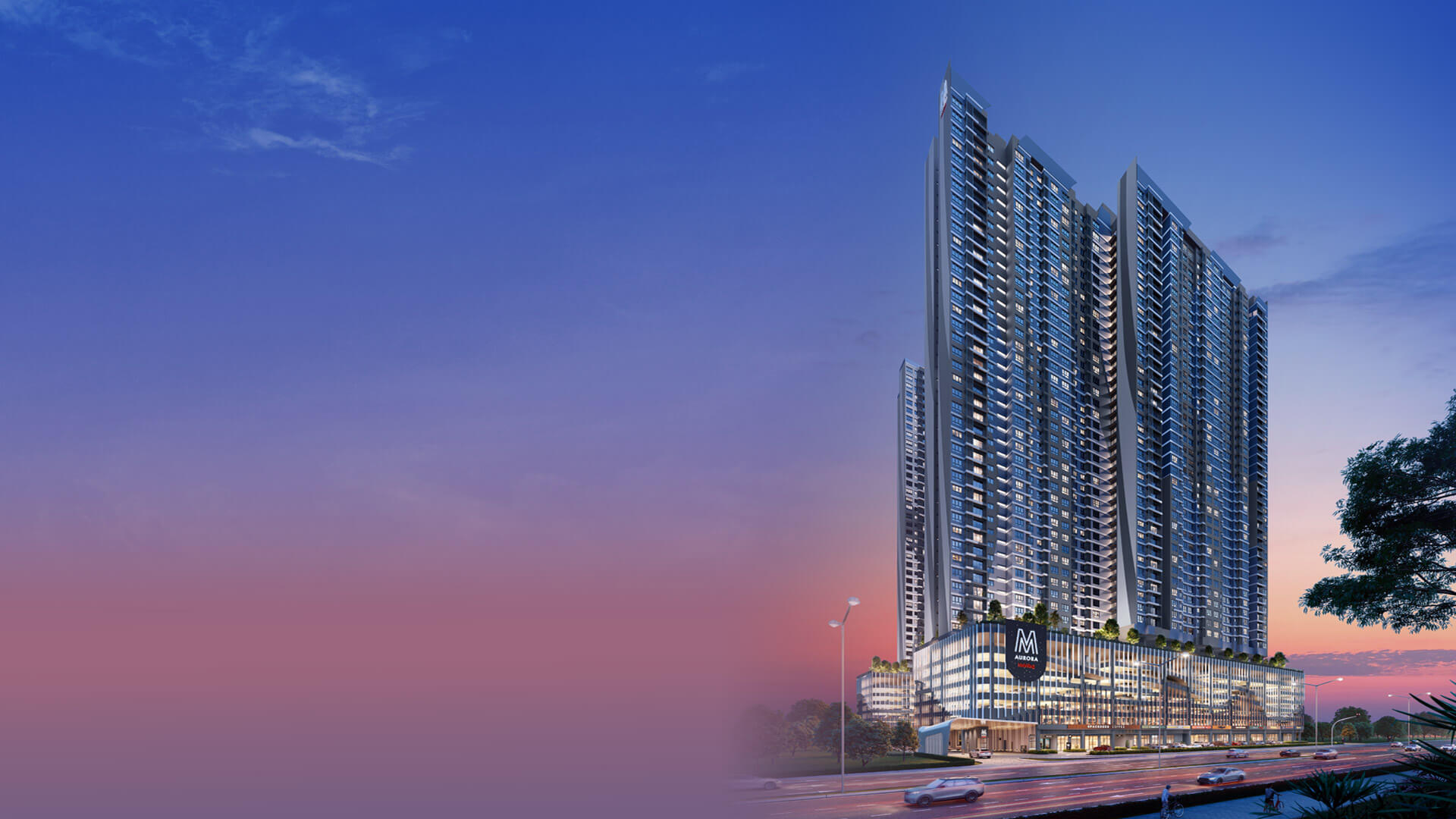 M Aurora — illustrative project rendering